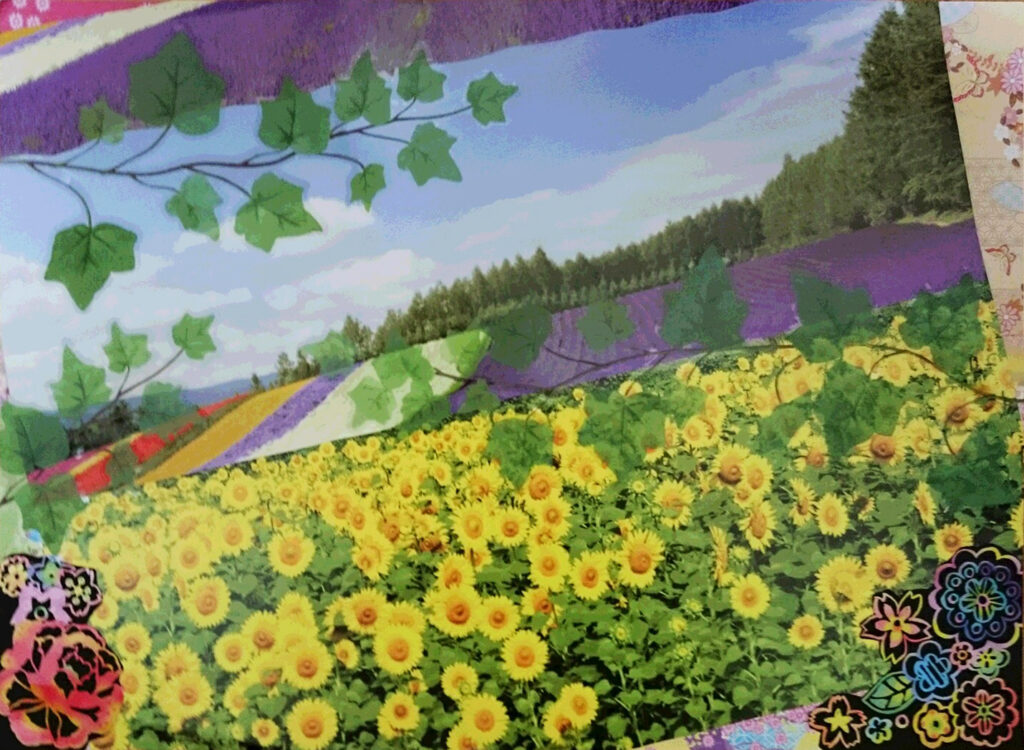 コラージュ作品「異空間」